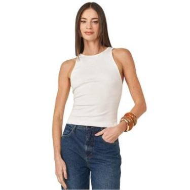 Imagem de Regata Colcci Canelada Off Shell Feminina-Feminino