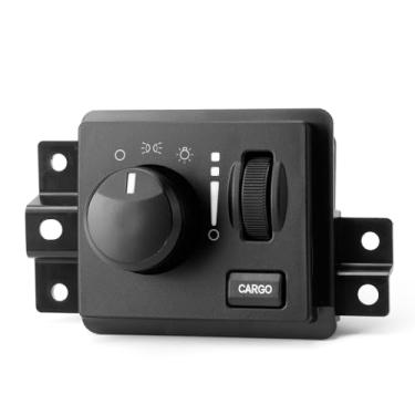 Imagem de Interruptor de farol para Dodge Ram 2006-2009 1500 2500 3500, Dodge Dakota 2005-2010, Ram 4500 5500 2005-2010, Mitsubish Raider, interruptor de regulação de farol 56049636AC 56049636AD HLS1 345, sem