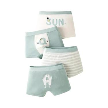 Imagem de Cuecas Infantis Estampadas De Desenhos Animados Para Meninos, Kit Com 