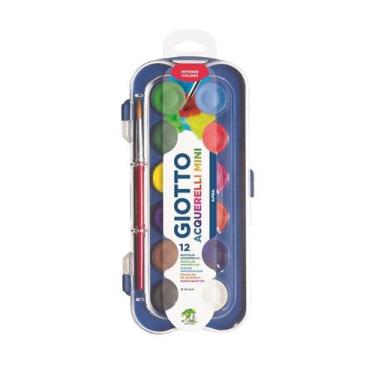 Imagem de Mini Aquarela em Pastilha Giotto Intense Colors Com 12 Cores Com Pince