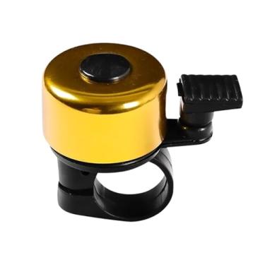 Imagem de Buzina invisível para bicicletas, sino duplo clássico para adultos e crianças, alarme sonoro de segurança para guidão de ciclismo(Yellow)