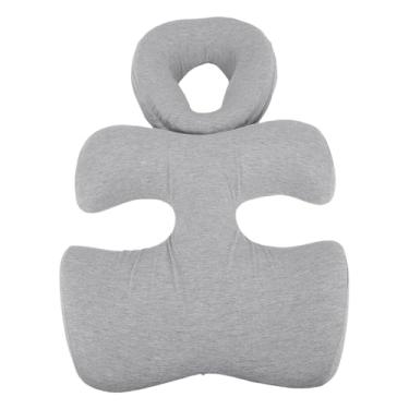 Imagem de OPPWONG Travesseiro Voltado para Baixo, Travesseiro de Massagem Propenso, de Peito Apresenta 2 Furos Menos Pressão No Peito para Uso Em Camas Fornece Suporte Adicional (Cinza Claro)