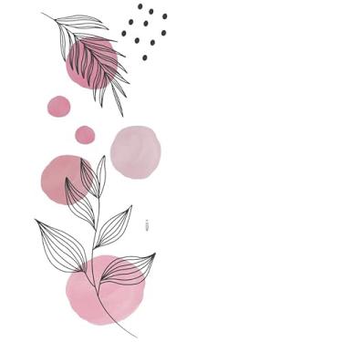 Imagem de Papel de Parede Adesivo Floral Neutro para Sala e Quarto – Decoração de Parede Autocolante Fácil de Aplicar (Rosa,1,10x1,21)