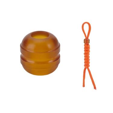 Imagem de NBEADS Contas de cordão de titânio PEI de 12,5 mm, contas de cordão de paracord de orifício grande com corda de guarda-chuva de nylon para colar pingente de contas para ferramentas EDC ao ar livre