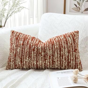 Imagem de Artscope Capa de almofada lombar 40,6 x 61 cm capa de travesseiro corporal super grossa decorativa boucle texturizado morden com detalhe neutro estilo italiano fronha para quarto sala de estar sofá