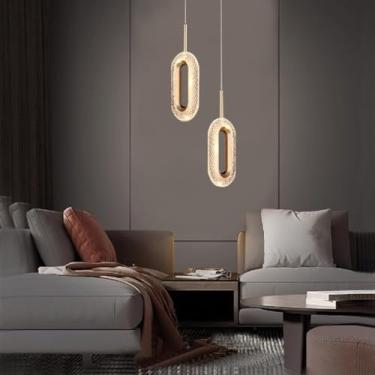 Imagem de Luminária de parede de cristal para interiores, luminária de parede LED moderna dourada, sala de estar, quarto, corredor, altura ajustável, luz quente/neutra/branca, iluminação tricolor (24