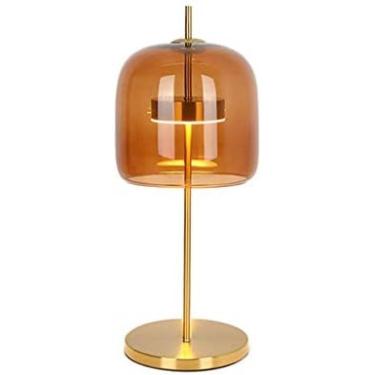 Imagem de Candeeiros De Cabeceira Minimalistas Candeeiro De Mesa Moderno Candeeiro De Mesa De Ferro Com Abajur De Vidro Para Quarto, Quarto De Hóspedes De Meninas, Candeeiro De Noite Para Sala De Estar,Lara