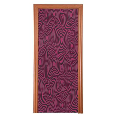 Imagem de ATTX Capa de porta frontal com estampa de coração listrado - tecido elástico lavável decoração de férias para festas, casa, decoração de porta da frente, 91 x 242 cm (451)