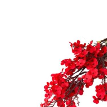 Imagem de Buque De Flor Artificial Cerejeira Mosquitinho Para Decoração Montagem de Arranjos, Wedding Venues & Home Altars, Long-Lasting Beauty Without Care(Vermelho,kit com 3 unidades)