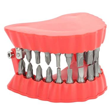 Imagem de Generic Suporte de Broca para Dentaduras, Organizador Resistente para Brocas de Dentaduras para Homens, Pai, 28 Bits, Metal, Plástico, 5,7x3,5x1,3 pol. (Com pedaços)