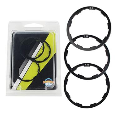 Imagem de Cuofyunl 3 peças 1mm + 1.5mm + 2mm espaçador do cubo do volante da bicicleta suporte inferior do eixo arruela junta