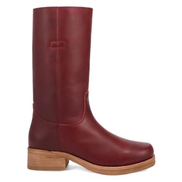 Imagem de Dingo Bota masculina casual Dutton bico redondo sem cadarço cano médio - marrom, Vinho, 40