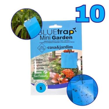 Imagem de Armadilha Azul Blue Trap Mini Garden 10un Captura Tripes, MoscasBranca