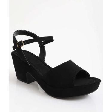 Imagem de Sandália Feminina Meia Pata Renata Mello Preto-42057, Preto, 36
