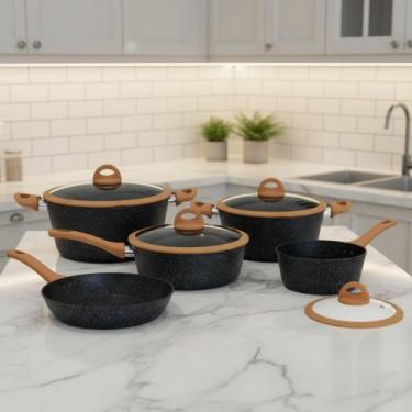 Imagem de Jogo de Panelas Indução Cerâmica Viena 5 Peças Casambiente