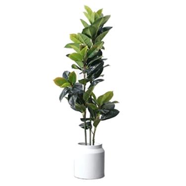 Imagem de Plantas falsas, planta artificial, simulação, seringueira, planta verde falsa, escritório, sala de estar, interior, exterior, decoração, plantas artificiais, interior e exterior, A-150 cm