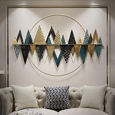 Imagem de U5GAAALPPQ9 Decoração de parede de metal grande montanha - esculturas de jardim, arte de parede para sala de estar, quarto, cozinha, decoração 120 x 80 cm/47,2 x 31,5 pol