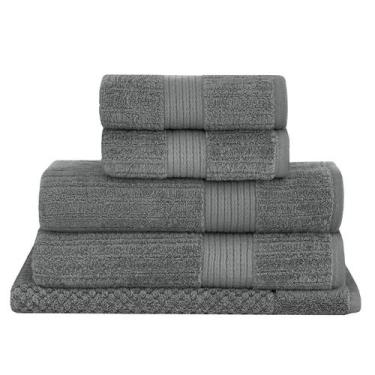 Imagem de Kit Jogo de Toalhas Buddemeyer 5 Peças Banho Rosto e Piso Fio Penteado