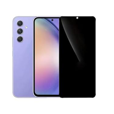 Imagem de Pacote com 1 protetor de tela de privacidade para Samsung Galaxy A54 5G, película de vidro temperado anti-espião, cobertura total, antiarranhões, sem bolhas, fácil instalação