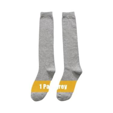 Imagem de Meias Longas De Algodão Masculinas, Sólidas, Para Negócios, Macias, El