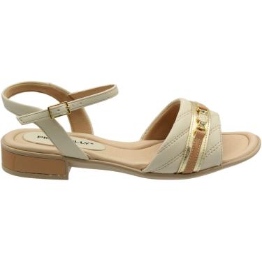 Imagem de Sandália Salto Baixo Piccadilly Adorno Metalizado Feminina