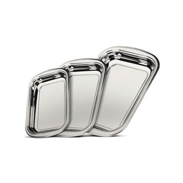 Imagem de Conjunto de Assadeiras Tramontina Inox Cosmos - 3 Peças