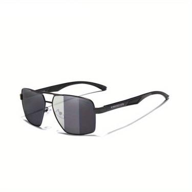 Imagem de Óculos Polarizados Masculinos, Armação Em Aço Inoxidável Preto Fotocrômico