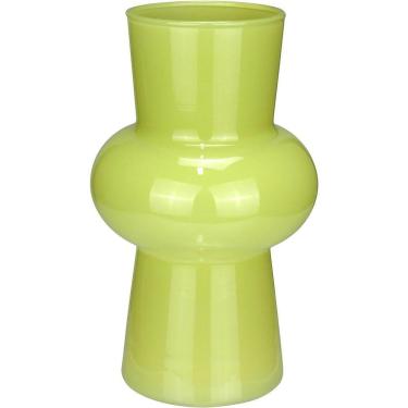 Imagem de Vaso Decorativo Enfeite Casa Eclipse Home&co Leitoso Vidro 20x12x12cm Verde