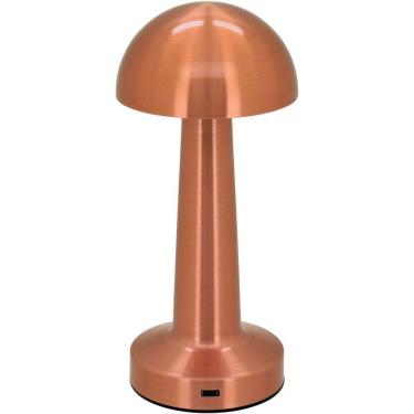 Imagem de Luminária Decorativa Led Mesa Usb Metal 21x9x9cm Cobre