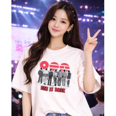 Imagem de Camiseta BTS Is Back Tour 2026 Aesthetic Unissex - Sneko Store, Offwhi