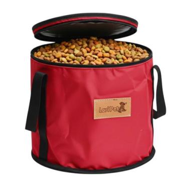 Imagem de Conteiner Bolsa Porta Ração 7kg Resistente Impermeável para Cães e Gat