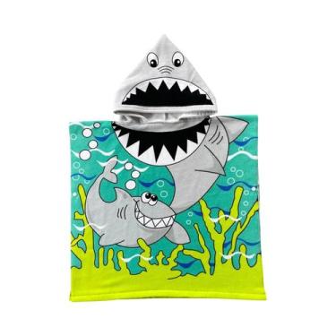 Imagem de Roupão De Banho Infantil Com Capuz Em Estilo Cartoon Para Crianças, To