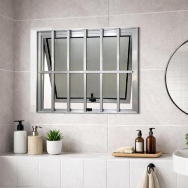 Imagem de Vitro Maxim Ar Com Grade Alumínio Brilhante 80x80 Linha 25 Brecorimo