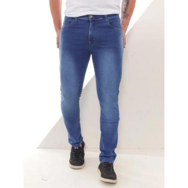 Imagem de Calça Jeans Masculina Lavagem Fashion Tecido Comfort Moda Casual Sport