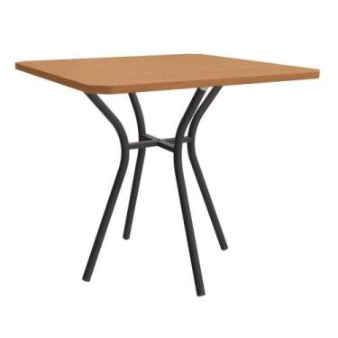 Imagem de Mesa de Jantar Kappesberg CMC990 Com Tampo Madeira 81x90x90cm, PRETO F