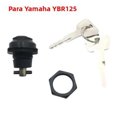 Imagem de Fechadura Da Tampa Lateral Da Moto Yamaha YBR125 Com 2 Chaves, Peças D