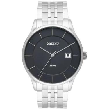 Imagem de Relogio Orient Masculino prata slim fino minimalista social inox Mbss1