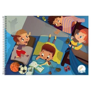 Imagem de Caderno Espiral Desenho (MEIA PAUTA) Sapeca Kids Capa Dura 40 Fls - Ti