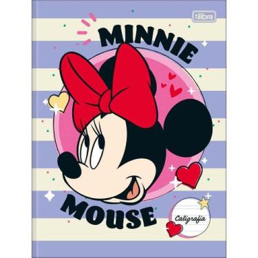 Imagem de Caderno Brochura Caligrafia Minnie Mouse 40 Folhas + Adesivos Capa Dur