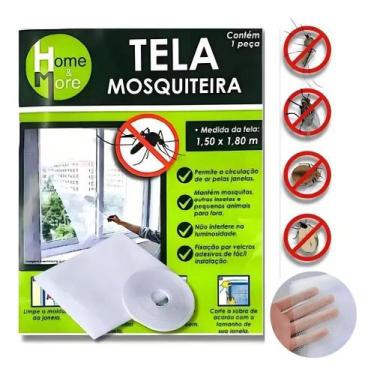 Imagem de Tela Mosquiteira Magnética PVS Branco Janela 150x180cm Anti- - Congrat