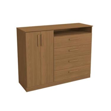 Imagem de Cômoda 4 Gavetas e 2 Portas Kappesberg T266 cor Canela