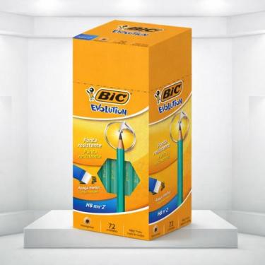 Imagem de Lápis Bic Evolution HB Nº2 Caixa com 72 Unidades Original  Alta Resist