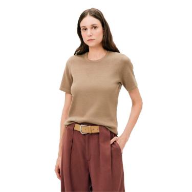 Imagem de Camiseta Hering Feminina Manga Curta Em Tricô-Feminino