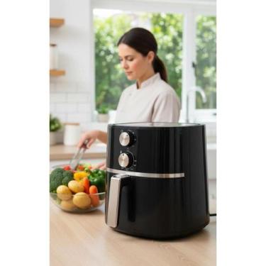 Imagem de Fritadeira Elétrica Grande 5.2L 1500W - Saudável e Rápida - Congratula
