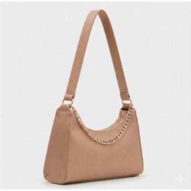 Imagem de Bolsas Femininas Baguetes Correntes Lisa de Ombro e Mão Pequenas Tende