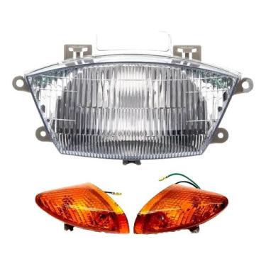 Imagem de Bloco Óptico Biz 100 Farol Com piscas Amarelos 1998 Até 2005 - Stylu
