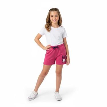 Imagem de Shorts Juvenil Menina com estampa Arrumadinhos, Rosa, 10