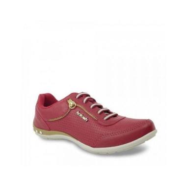 Imagem de Tênis Feminino Casual Kolosh C0622A - Conforto e Estilo, 38, Vermelho