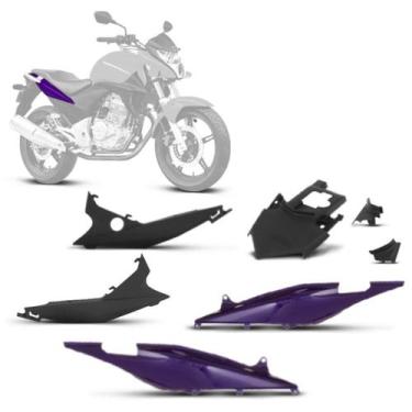 Imagem de Kit Carenagem 3 Rabetas Cromo Forte Cb 300r 2010 2011 2012, Único, AZU