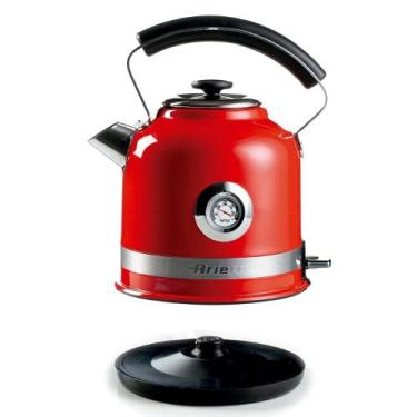 Imagem de Chaleira elétrica ariete moderna 1,7l em aço inox 1500w vermelho 127v 